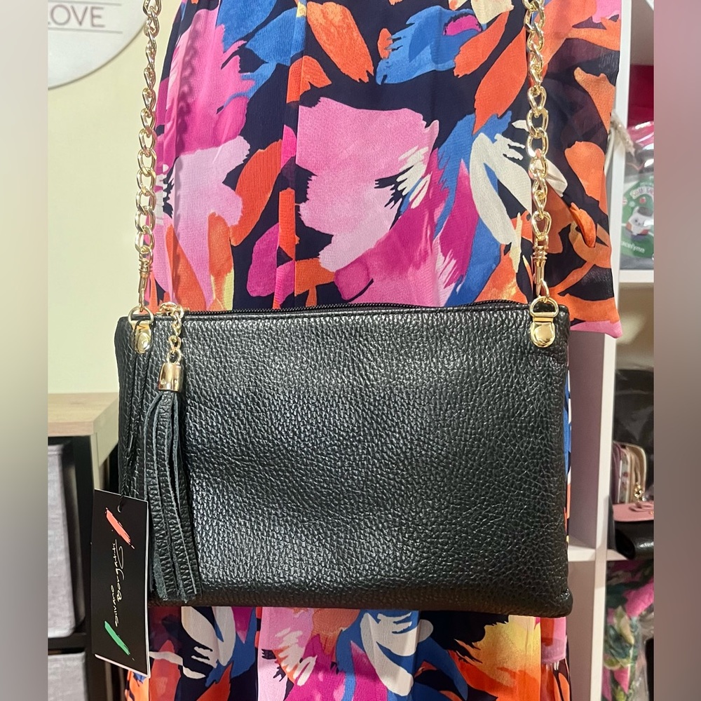 Italian Leather Crossbody Handbag-NWT